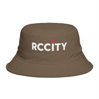 Brown bucket hat with 'RCCITY' logo- RC city