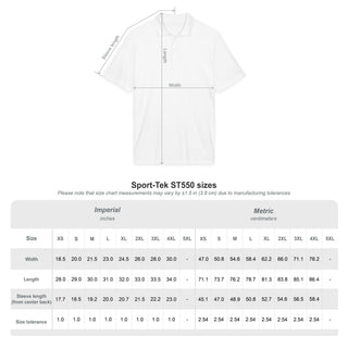 White t-shirt with measurement chart - RC city