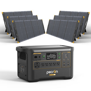 Pecron portable power, solar panels- RC city