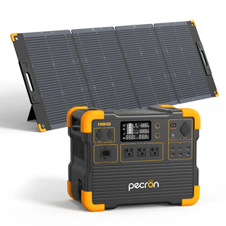 Portable power station with solar panel 
