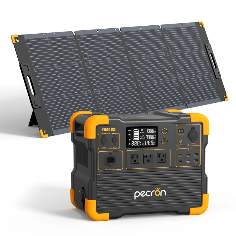 Portable power station with solar panel 