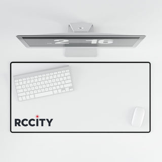 Computer monitor, keyboard, mouse on desk