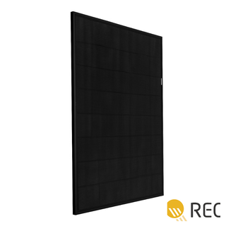REC Panel 460W bifacial solar panel angled view