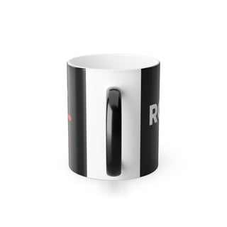 Black and white mug with 'RC city' logo