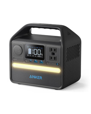 Anker portable power station with digital display on a white background