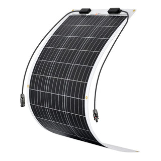 Flexible solar panel on a white background