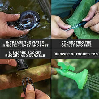 Collage of images showing a water injection - RC city