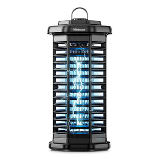 Black electric mosquito zapper with blue light 