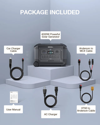 4000W powerful solar generator with included accessories - RC city