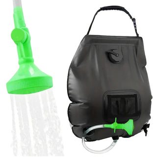 Black backpack with green shower head and hose- RC city