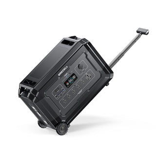 Black portable power station with multiple outlets- RC city