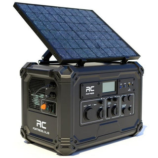 Portable power station with solar panel 